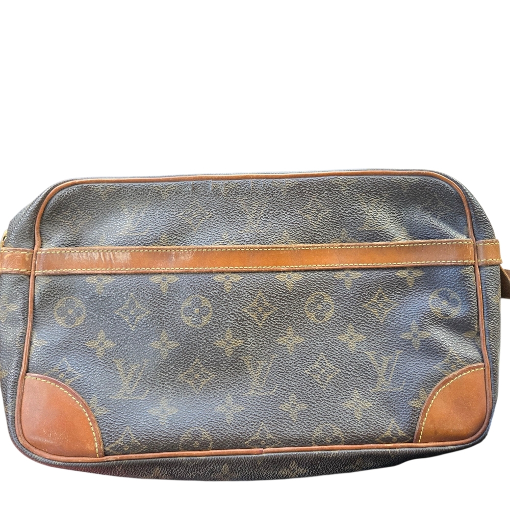 Louis Vuitton Monogram Compiègne 28 Clutch Bag M51845 Brown Women's